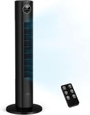 ZAFRO Tower Fan for Bedroom, 90° Oscillating Fan with 12H Timer, 37”Standing Fans with Remote, Bladeless Fan with 4 Modes & 3 Speeds, Black by CozyNest Decor