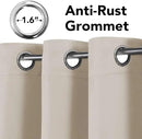 H.VERSAILTEX Ultra Soft Microfiber Thermal Insulated Antique Copper Grommet Blackout Curtains/Window Treatment Draperies 52 by 72 - Inch for Living Room/Bedroom, Set of 2 - Natural by CozyNest Decor