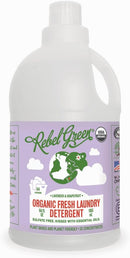 Rebel Green USDA Organic HE Liquid Fresh Laundry Detergent - Natural & Hypoallergenic Laundry Soap, Lavender and Grapefruit - 64 Loads by TinyTreasures Baby Boutique