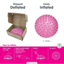 Edushape Original Sensory Ball - 7" Transparent Pink Baby Ball for Gross Motor Skills Development (6 Months & Up) by TinyTreasures Baby Boutique