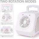 Automatic Rotating Bubble Machine 12 Holes Bubble Blower Plugin or Battery Operated Portable Bubble Maker 20000+ Big Bubbles Per Minute Bubbles for Outdoor Wedding Birthday Easter Party by TinyTreasures Baby Boutique