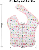 Baby bibs Waterproof Toddler bib - Feeding bib with Pocket for Infant Boy Girl Washable 6-36M by TinyTreasures Baby Boutique