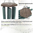 Wind Chimes Outdoor Large Deep Tone,Sympathy Wind Chime Outdoor, Memorial Wind-Chime with 6 Tuned Tubes, Elegant Chime for Garden, Patio, Balcony and Home Decor, Matte Green by CozyNest Decor