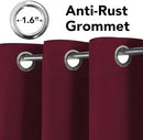 H.VERSAILTEX Christmas Curtains for Bedroom Thermal Insulated Room Darkening Living Room Curtains 84 Inch Long Grommet Privacy Protection Window Curtain Panels/Drapes for Nursery, 2 Panels, Burgundy by CozyNest Decor