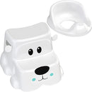 Squatty Potty Kids Toilet Step Stool Set, Potty Pet Bear Cub Base with Training Seat by TinyTreasures Baby Boutique