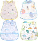 Baby bibs Waterproof Toddler bib - Feeding bib with Pocket for Infant Boy Girl Washable 6-36M by TinyTreasures Baby Boutique