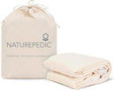 Naturepedic Organic Waterproof Mattress Protector Pad - Washable & Reusable Fitted Stretch Knit Mattress Cover - Highly Absorbent Bed Incontinence Pads - Breathable Cotton Protector for Full, 9"-16" by TinyTreasures Baby Boutique