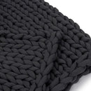 Nuzzie Chunky Knit Blanket - Breathable, Cooling, Hand Made Knit Throw Blanket for Sleep - Machine Washable, Stylish Decor Design (Charcoal, Full | 16lbs | 48"x72") by CozyNest Decor