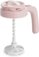 Papablic 32oz Wide Mouth Mason Jar Pour Spout Lid with Mixing Handle & Flip Locking Spout for Mixing Formula/Breastmilk/Protein Powder/Coffee, Pink by TinyTreasures Baby Boutique