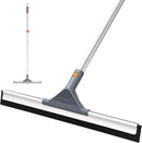 Eazer Floor Squeegee Broom: Heavy Duty Scrubber with Extendable 50.3'' Aluminum Pole and Rubber Blade for Kitchen, Swimming Pool, Concrete Floors,Shower,Tiles,Garages,Windows,Glass,Pet Hair Removal by GreenHaven Gardens