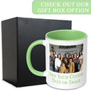 Personalized Mothers Day Coffee Mug, Custom Mum Photo Text 11 Oz Ceramic Mug, Customized Mom Picture Name Tea Cup, Unique Gift Idea,Taza Cafe Personalizadas Fotos, Custom Gifts Women Men, Light Green by TinyTreasures Baby Boutique