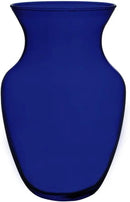 Floral Supply Online - 8" Rose Vase and Flower Guide Booklet - Decorative Glass Flower Vase for Floral Arrangements, Weddings, Home Decor or Office. (Cobalt) by CozyNest Decor