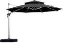 PURPLE LEAF 11 Feet Patio Umbrella Outdoor Round Large Cantilever Umbrella Windproof Offset Heavy Duty Sun Outside for Patio, Black by GreenHaven Gardens