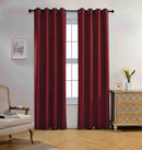 MIUCO Room Darkening Textured Grommet Thermal Insulated Blackout Curtains for Bedroom 2 Panels 52x95 Inch Burgundy by TinyTreasures Baby Boutique