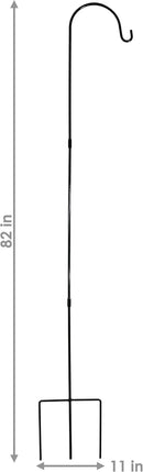 Sunnydaze 82-Inch Outdoor Heavy-Duty Shepherd Hook - Black - Set of 2 by GreenHaven Gardens