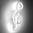 XEYOU 22W Modern Wall Sconce Lighting Indoor LED Creative Wall Light Fixture Music Symbol Art Decoration Wall Lamp for Living Room Bedroom Stair Corridor, White 6000K by CozyNest Decor