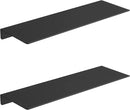 JOOM Black Floating Shelves for Wall Storage, Metal Wall Shelves for Living Room, Bathroom, Kitchen, 16” Display Shelves for Collectibles(2 PCS) by CozyNest Decor