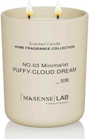 M&SENSE Natural Soy Candle| Puffy-Cloud Dream | 16.6 oz, 95H Burn | Minimalist Scented Candle for Relaxation, Gifting, Home Décor | for Bedroom, Office, Party Large
