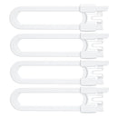 Vmaisi Baby Sliding Cabinet Locks - 4 Pack Adjustable U Shaped Child Safety Locks,Childproof Latches for Kitchen Bathroom Storage Cupboards Doors, Handles and Knobs White (4) by TinyTreasures Baby Boutique