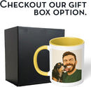Personalized Coffee Mug, Custom Drawing Portrait Gift, Funny Customized Coffee Gift for Men & Women, Custom Mugs with Pictures, Yellow 11oz Customized Ceramic Tea Cup by TinyTreasures Baby Boutique