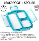 Snack Container - Small Bento Lunch Box for Kids Girls Boys Toddlers | MINI Leak-proof Boxes, Baby Bentobox for Daycare, Portion Containers, BPA-Free Pink and Blue Set of 2 by TinyTreasures Baby Boutique