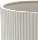 Amazon Basics Fluted Ceramic Round Planter, 10-Inch, White by GreenHaven Gardens