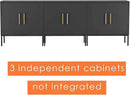 LYNSOM TV Stand for 85 Inch TV, Media Entertainment Center Console Table, 3 Cabinets, TV Console Table with Storage Cabinet for Bedroom, Living Room, Entertainment Room (Black) by CozyNest Decor