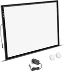 HSK A2 Artist tracing Light Box Copy Table 12V2A Adapter Dimmerable 5000 Lux Lock/Unlock Button Artcraft Light Pad for Tatto Drawing, Sketching, Animation,Diamond Painting by TinyTreasures Baby Boutique