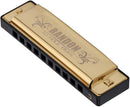 Randon Gold Harmonica Key of C, 10 Holes Diatonic Harmonicas for Adults/Kids/Beginners, Blues Harmonica as Gift, with Case, Clean Cloth and Manual by TinyTreasures Baby Boutique