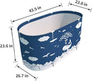 BESTHLS Foldable Bathtub Portable Soaking Bath Tub,Eco-Friendly Bathing Tub for Shower Stall (Large, Blue Whale) by TinyTreasures Baby Boutique