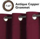 H.VERSAILTEX Christmas Blackout Curtains Blackout Thermal Insulated Curtains for Bedroom/Living Room, 52" Wide x 63" Long Each Panel,Grommet Panels for Small Window (Set of 2, Burgundy) by CozyNest Decor