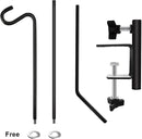ERYTLLY Extended Reach Deck Hook Wall Pole Wall Mounted Deck Hook Extensible and 43 inch Wall Bracket for Hanging Bird Feeder,Plants,Wind Chimes,Lanterns 2 Packs by GreenHaven Gardens