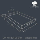 Black Acrylic Serving Tray for Vanity, Bathroom, Ottoman, Organizer and Decor with Handles (Rectangle, Large) by CozyNest Decor