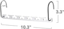 HOUSE DAY 10.5 Inch Closet Space Saving Wardrobe Clothing Magic Hangers Oragnizer Heavy Chrome Hangers, Updated Hook Design Pack of 8