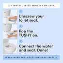 TUSHY Classic 3.0 Bidet Toilet Seat Attachment - A Non-Electric Self Cleaning Water Sprayer with Adjustable Water Pressure Nozzle, Angle Control & Easy Home Installation, (White/Bronze) by CozyNest Decor