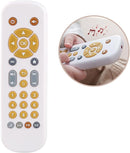 Nueplay Baby TV Remote Control Toy with Light and Sound, Toddler Realistic Controller with 3 Languages, Early Educational Learning Musical Toys, Preschool Infant Boys Girls 6, 12, 18 Months, White by TinyTreasures Baby Boutique