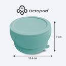 Octopod Silicone Baby Suction Bowl With Lid - Toddler & Baby Bowls, Baby Food Containers, Spill Proof Bowls For Toddlers, Suction Baby Bowls With Lids, Food Grade Silicone Bowls For Babies (Blue) by TinyTreasures Baby Boutique