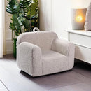 Kids Snuggly-Soft Sherpa Chair, Cuddly Toddler Foam Chair for Boys and Girls, Light Grey by TinyTreasures Baby Boutique