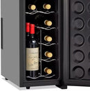 Wine Enthusiast 18-Bottle Slimline Dual Zone Wine Cooler - Energy Efficient Freestanding Wine Refrigerator - Upright Bottle Storage, Adjustable Thermostat, Digital Touchscreen (20.5” x 10.7" x 36.8”) by CozyNest Decor