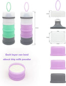 Baby Formula Dispenser, Formula Container, Portable Milk Powder Dispenser Container, Baby Feeding Travel Storage Container, Non-Spill Stackable Baby Snack Storage Container, BPA Free, 2 Packs by TinyTreasures Baby Boutique
