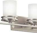 Kichler Hendrik 43" 5 Light Vanity Light with Light Umber Etched Glass Olde Bronze® by CozyNest Decor