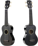 POMAIKAI Ukulele Musical Instruments Starter Wood Soprano Ukele Hawaiian Small Guitar Ukelele 21" Beginner Adult and Students (Black) by TinyTreasures Baby Boutique