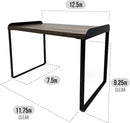 Mitus Shelf Organizer and Storage, Tiered Wood Cabinet Rack for The Kitchen Counter, Bathroom Counter, Pantry Cupboard, Office Desk Bookshelf, 12" Wide Walnut Brown and Black (Large) by CozyNest Decor