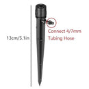 Lxcom Lighting Irrigation Drippers Drip Emitters Micro Spray Adjustable 360 Degree Full Circle Pattern Water Flow Irrigation Drippers Drip System Parts Drip Irrigation, 50 Pack(Black) by GreenHaven Gardens