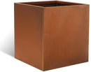 Corten Steel Planter Box Metal Outdoor Large Rectangular Rustic Durable Antique Detached for Commercial Residential Patio Deck and Backyard 17" x 17" x 18" by CozyNest Decor
