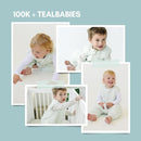 Tealbee Dreamsuit: Toddler Sleep Sack with Feet 3T 4T - 1.5 TOG Winter Baby Wearable Blanket for Walkers - Rayon made from Bamboo, Organic Cotton Sleep Bag - Seashell by TinyTreasures Baby Boutique