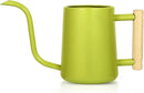 Watering Can Indoor Plants, 35 oz/1000 ml Metal Stainless Steel Watering Can Pot with Long Spout for Indoor House Plants Bonsai Outdoor Garden Flower Decorative (Bright Green) by GreenHaven Gardens