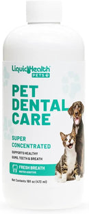 LIQUIDHEALTH Pet Dental Care Water Additive for Dogs & Cats - Fast Acting Pet Bad Breath Freshener, Dog Mouth Wash, Animal Oral Dental Rinse, Plaque & Tartar Teeth Cleaning Solution, USA Made (16 oz) by CozyNest Decor