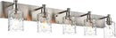 BONLICHT 5 Lights Sconces Wall Lighting Brushed Nickel with Hammered Glass Shade, Industrial Bathroom Light Fixtures Vanity Lights Porch Light Fixtures Classic Metal Wall Mount Lamp Over Mirror by CozyNest Decor