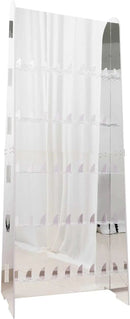 Tableclothsfactory Silver Mirror Finish 5-Tier Wine Glass Stemware Rack, 40 Champagne Flute Holder Foam Board Wall Stand - 5ft by CozyNest Decor
